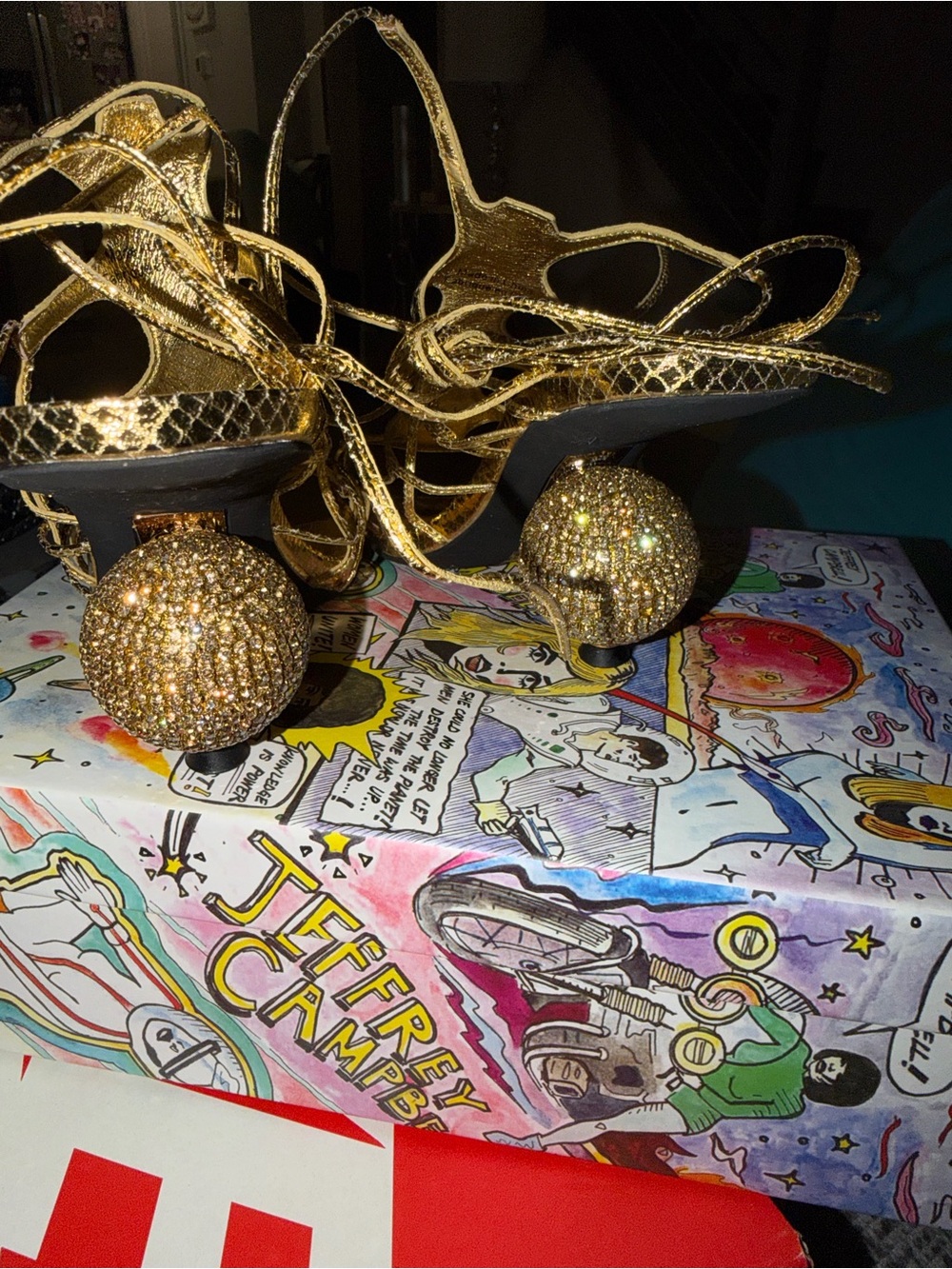 JEFFREY CAMPBELL Gold “LE- FREAK sandal. New in box. - Picture 4 of 7